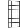 ESG glass and black aluminum sliding door 90x205 cm by vidaXL, Doors - Ref: Foro24-151021, Price: 196,07 €, Discount: %