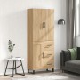 Aparador alto madera contrachapada color roble 69,5x34x180 cm de vidaXL, Aparadores - Ref: Foro24-3196038, Precio: 178,99 €, ...