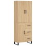 Aparador alto madera contrachapada color roble 69,5x34x180 cm de vidaXL, Aparadores - Ref: Foro24-3196038, Precio: 178,99 €, ...