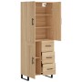 Aparador alto madera contrachapada color roble 69,5x34x180 cm de vidaXL, Aparadores - Ref: Foro24-3196038, Precio: 178,99 €, ...