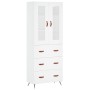 Tall white plywood sideboard 69.5x34x180 cm by vidaXL, Sideboards - Ref: Foro24-3198377, Price: 187,13 €, Discount: %