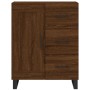 Aparador alto madera contrachapada marrón roble 69,5x34x180 cm de vidaXL, Aparadores - Ref: Foro24-3196042, Precio: 177,64 €,...