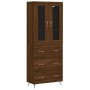 Tall oak brown plywood sideboard 69.5x34x180 cm by vidaXL, Sideboards - Ref: Foro24-3198384, Price: 199,99 €, Discount: %