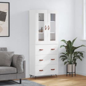 Tall white glossy plywood sideboard 69.5x34x180 cm by vidaXL, Sideboards - Ref: Foro24-3198379, Price: 189,28 €, Discount: %