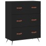 Aparador alto madera contrachapada negro 69,5x34x180 cm de vidaXL, Aparadores - Ref: Foro24-3198378, Precio: 201,84 €, Descue...