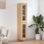 Aparador de madera contrachapada roble Sonoma 34,5x34x180 cm de vidaXL, Aparadores - Ref: Foro24-3199412, Precio: 103,09 €, D...