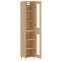 Aparador de madera contrachapada roble Sonoma 34,5x34x180 cm de vidaXL, Aparadores - Ref: Foro24-3199412, Precio: 101,99 €, D...