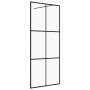 Begehbare Duschwand ESG transparentes Glas schwarz 90x195 cm von vidaXL, Duschwände und Duschwände - Ref: Foro24-151024, Prei...