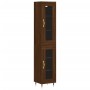 Tall brown oak plywood sideboard 34.5x34x180 cm by vidaXL, Sideboards - Ref: Foro24-3199416, Price: 103,38 €, Discount: %