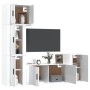 Set de muebles de TV 5 pzas madera contrachapada blanco brillo de vidaXL, Muebles TV - Ref: Foro24-3188632, Precio: 212,78 €,...