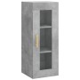 Aparador de madera contrachapada gris hormigón 34,5x34x180 cm de vidaXL, Aparadores - Ref: Foro24-3199421, Precio: 94,99 €, D...