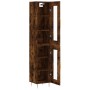 Aparador de madera contrachapada roble ahumado 34,5x34x180 cm de vidaXL, Aparadores - Ref: Foro24-3199422, Precio: 95,82 €, D...