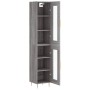 Aparador alto madera contrachapada gris Sonoma 34,5x34x180 cm de vidaXL, Aparadores - Ref: Foro24-3199423, Precio: 98,88 €, D...