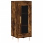 Aparador de madera contrachapada roble ahumado 34,5x34x180 cm de vidaXL, Aparadores - Ref: Foro24-3199422, Precio: 95,82 €, D...