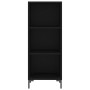 Aparador de madera contrachapada negro 34,5x34x180 cm de vidaXL, Aparadores - Ref: Foro24-3198978, Precio: 87,23 €, Descuento: %