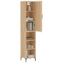 Aparador de madera contrachapada roble Sonoma 34,5x34x180 cm de vidaXL, Aparadores - Ref: Foro24-3198980, Precio: 83,33 €, De...