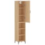 Aparador de madera contrachapada roble Sonoma 34,5x34x180 cm de vidaXL, Aparadores - Ref: Foro24-3198980, Precio: 83,33 €, De...