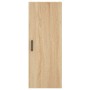 Aparador de madera contrachapada roble Sonoma 34,5x34x180 cm de vidaXL, Aparadores - Ref: Foro24-3198980, Precio: 83,33 €, De...