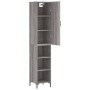 Aparador alto madera contrachapada gris Sonoma 34,5x34x180 cm de vidaXL, Aparadores - Ref: Foro24-3198983, Precio: 89,54 €, D...