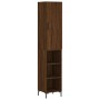 Aparador alto madera contrachapada roble marrón 34,5x34x180 cm de vidaXL, Aparadores - Ref: Foro24-3198984, Precio: 89,99 €, ...