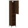 Aparador alto madera contrachapada roble marrón 34,5x34x180 cm de vidaXL, Aparadores - Ref: Foro24-3198984, Precio: 85,64 €, ...