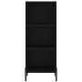 Aparador de madera contrachapada negro 34,5x34x180 cm de vidaXL, Aparadores - Ref: Foro24-3198986, Precio: 99,27 €, Descuento: %