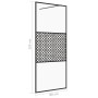 Accessible shower screen clear ESG glass black 80x195 cm by vidaXL, Shower walls and screens - Ref: Foro24-151028, Price: 151...