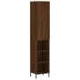 Aparador alto madera contrachapada roble marrón 34,5x34x180 cm de vidaXL, Aparadores - Ref: Foro24-3198992, Precio: 91,36 €, ...