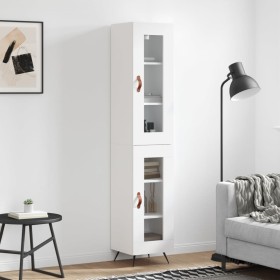 Tall white plywood sideboard 34.5x34x180 cm by vidaXL, Sideboards - Ref: Foro24-3199401, Price: 99,99 €, Discount: %