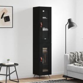 Black plywood sideboard 34.5x34x180 cm by vidaXL, Sideboards - Ref: Foro24-3199402, Price: 99,61 €, Discount: %