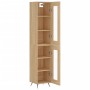 Aparador de madera contrachapada roble Sonoma 34,5x34x180 cm de vidaXL, Aparadores - Ref: Foro24-3199404, Precio: 95,99 €, De...