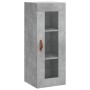 Aparador de madera contrachapada gris hormigón 34,5x34x180 cm de vidaXL, Aparadores - Ref: Foro24-3199405, Precio: 96,42 €, D...