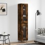 Aparador de madera contrachapada roble ahumado 34,5x34x180 cm de vidaXL, Aparadores - Ref: Foro24-3199406, Precio: 96,42 €, D...