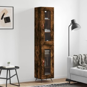 Smoked oak plywood sideboard 34.5x34x180 cm by vidaXL, Sideboards - Ref: Foro24-3199406, Price: 96,42 €, Discount: %