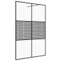 Accessible shower screen with clear black tempered glass 140x195 cm by vidaXL, Shower walls and screens - Ref: Foro24-151032,...