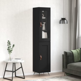 Black plywood sideboard 34.5x34x180 cm by vidaXL, Sideboards - Ref: Foro24-3199466, Price: 99,01 €, Discount: %