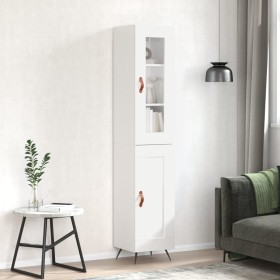 High glossy white plywood sideboard 34.5x34x180 cm by vidaXL, Sideboards - Ref: Foro24-3199467, Price: 105,99 €, Discount: %