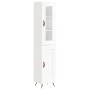 Aparador alto madera contrachapada blanco brillo 34,5x34x180 cm de vidaXL, Aparadores - Ref: Foro24-3199467, Precio: 102,79 €...