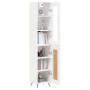 Aparador alto madera contrachapada blanco brillo 34,5x34x180 cm de vidaXL, Aparadores - Ref: Foro24-3199467, Precio: 102,79 €...