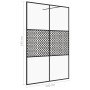 Begehbare Duschwand ESG klares schwarzes Glas 140x195 cm von vidaXL, Duschwände und Duschwände - Ref: Foro24-151032, Preis: 1...