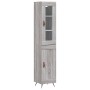 Tall Sonoma gray plywood sideboard 34.5x34x180 cm by vidaXL, Sideboards - Ref: Foro24-3199471, Price: 101,66 €, Discount: %