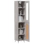 Aparador alto madera contrachapada gris Sonoma 34,5x34x180 cm de vidaXL, Aparadores - Ref: Foro24-3199471, Precio: 101,77 €, ...