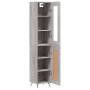 Aparador alto madera contrachapada gris Sonoma 34,5x34x180 cm de vidaXL, Aparadores - Ref: Foro24-3199471, Precio: 101,77 €, ...