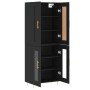 Tall black plywood sideboard 69.5x34x180 cm by vidaXL, Sideboards - Ref: Foro24-3199610, Price: 180,51 €, Discount: %