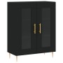 Tall black plywood sideboard 69.5x34x180 cm by vidaXL, Sideboards - Ref: Foro24-3199610, Price: 180,51 €, Discount: %