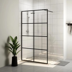 Accessible shower screen ESG transparent black glass 90x195 cm by vidaXL, Shower walls and screens - Ref: Foro24-151034, Pric...