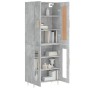 Aparador alto madera contrachapada gris hormigón 69,5x34x180 cm de vidaXL, Aparadores - Ref: Foro24-3199613, Precio: 142,70 €...