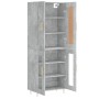 Aparador alto madera contrachapada gris hormigón 69,5x34x180 cm de vidaXL, Aparadores - Ref: Foro24-3199613, Precio: 142,70 €...