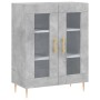 Aparador alto madera contrachapada gris hormigón 69,5x34x180 cm de vidaXL, Aparadores - Ref: Foro24-3199613, Precio: 142,70 €...