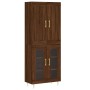 Aparador alto madera contrachapada marrón roble 69,5x34x180 cm de vidaXL, Aparadores - Ref: Foro24-3199616, Precio: 146,99 €,...